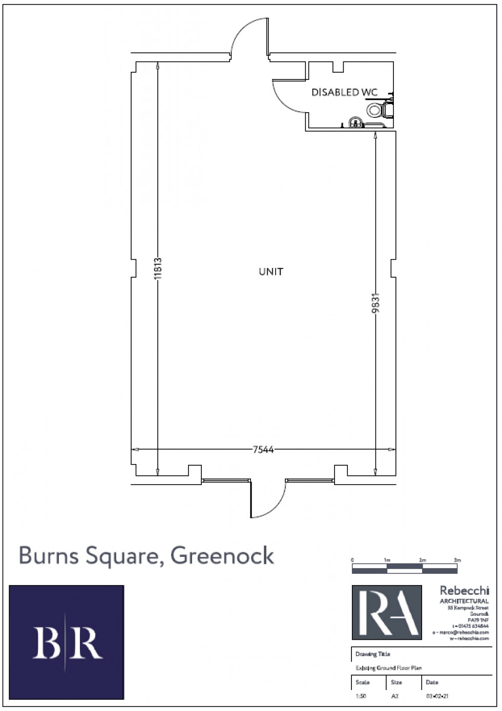 Floorplan for Burns Square, 1 Burns Square, Greenock