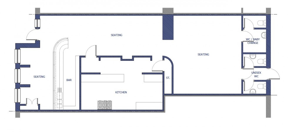 Floorplan for WestEnd Bar & Kitchen, Greenock