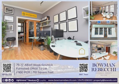 Superb Furnished Gourock Office Available To Let