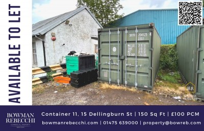 Traditional Shipping Container In Greenock Available To Let