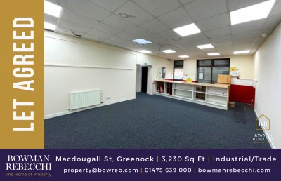 Let Agreed for Trading Unit Within Cappielow Industrial Estate