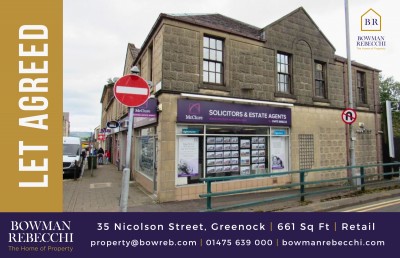 Let Agreed For Highly Visible Greenock Town Centre Unit